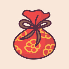 Chinese Lunar New Year celebration traditional holiday icon vector art materials. colorful and neat designs