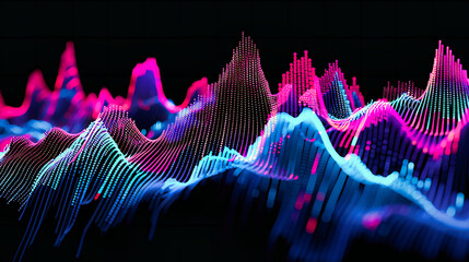 Dynamic abstract design representing technology and information flow, creating a visually captivating digital landscape