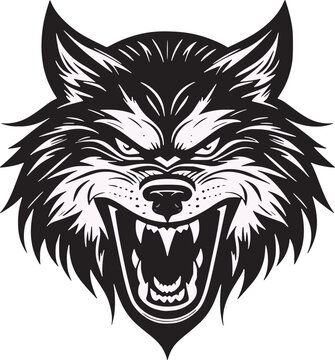 Wolf head illustration vector icon design