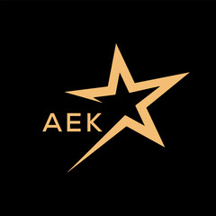 AEK Letter logo design template vector. AEK Business abstract connection vector logo. AEK icon circle logotype.
