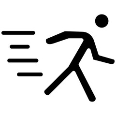 Running Person vector icon illustration of Physical Fitness iconset.