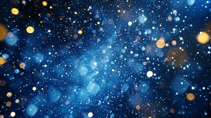 Obraz na płótnie Canvas A bright blue starry night with a twinkling effect Generative AI