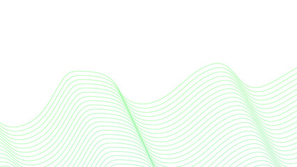 Abstract colorful green lines on a white background. Futuristic colorful blend wave lines on transparent background. Modern colorful flowing wave lines and glowing moving lines.	