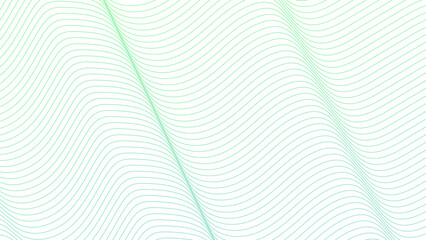 Abstract colorful green lines on a white background. Futuristic colorful blend wave lines on transparent background. Modern colorful flowing wave lines and glowing moving lines.	