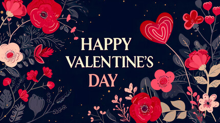 Happy Valentine's Day Floral Greeting