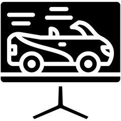 Race Screen vector icon illustration of Auto Racing iconset.