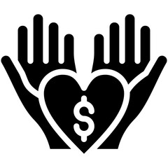 Charity vector icon illustration of Ramadan iconset.