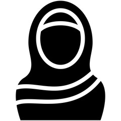 Hijab vector icon illustration of Ramadan iconset. - obrazy, fototapety, plakaty