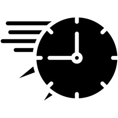 Fast Time vector icon illustration of Time and Date iconset.