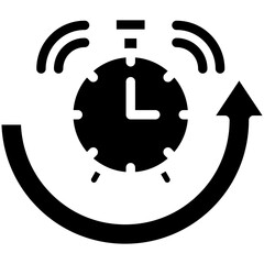 Alarm Repeat vector icon illustration of Time and Date iconset.