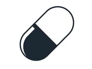 Pill icon in trendy flat style isolated on background. Pill icon page symbol for your web site design Pill icon logo, app, UI. Pill icon Vector illustration, EPS10.