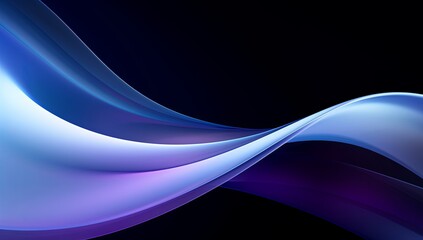 A blue and purple wave on a black background