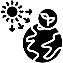 Greenhouse Effect vector icon illustration of Pollution iconset.