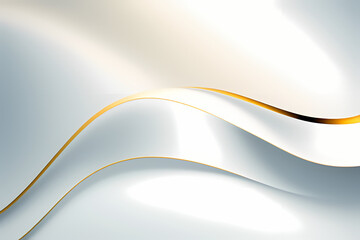 Obraz premium Light Gold Wave Background, Abstract geometric background with liquid shapes. Vector illustration.