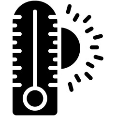 Hot Weather vector icon illustration of Pollution iconset.