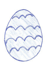 Drawing purple Easter eggs isolated on transparent background.