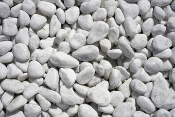 敷き詰められた白い玉砂利