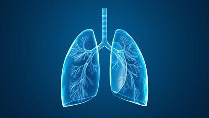 A 3D illustration of a human lung Generative AI