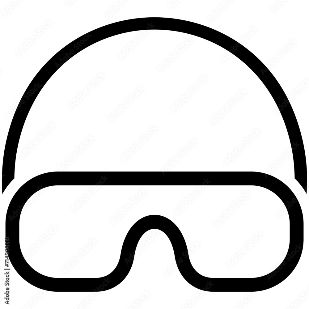 Sticker swimming glasses vector icon illustration of spa iconset.