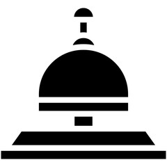 Desk Bell vector icon illustration of Spa iconset.