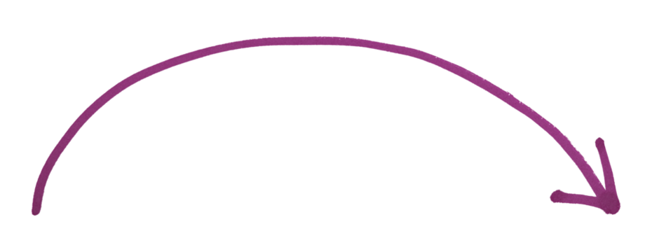 Dark purple arrows isolated on transparent background.