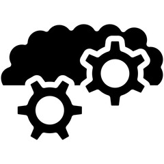 Cloud Settings vector icon illustration of Online Marketing iconset.