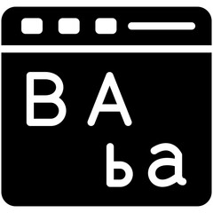 Typography vector icon illustration of Seo and Web iconset.