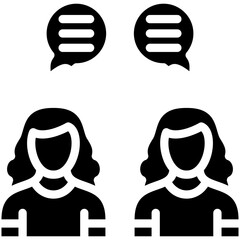 Conversation vector icon illustration of Project Management iconset.