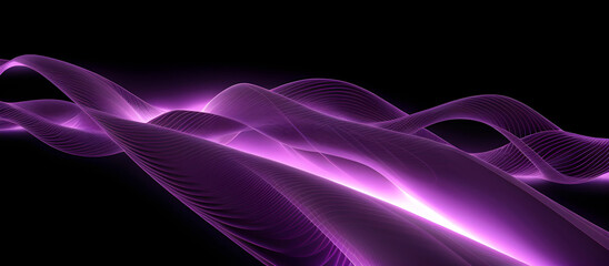 abstract 3d digital background purple energy wave banner