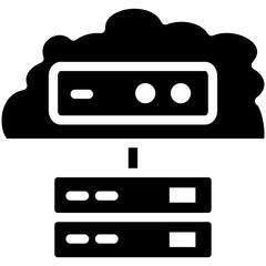 Cloud Storage vector icon illustration of Cloud Computing iconset.