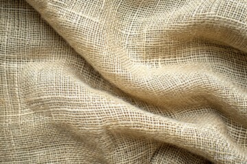 Vintage Eco-Friendly Hessian Sackcloth Texture Pattern in Light Beige Brown