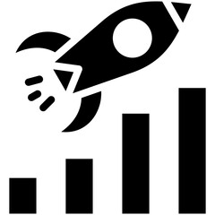 Rocket vector icon illustration of Business and Office iconset.