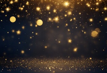 Fototapeta na wymiar Abstract background with Dark blue and gold particle New year Christmas background with gold stars a