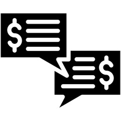 Money Discussion vector icon illustration of Finance and Money iconset.