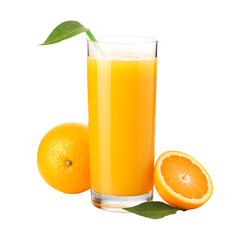 Healthy orange juice drink on transparent background PNG