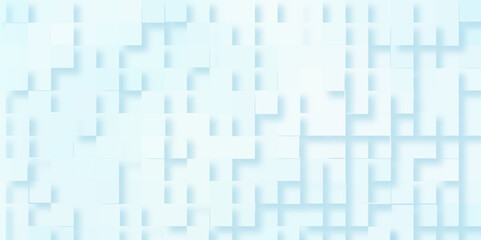 Modern business concept geometric blue pattern with square shapes, Modern seamless blue cube 3d extrude background, Blue Blocks Wall with geometric pattern, gradient of abstract blue grid pattern.