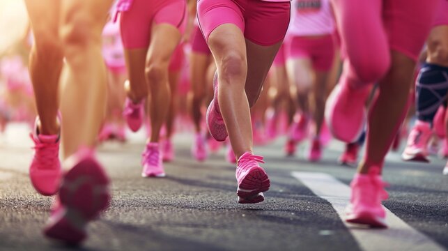 Pink Women Running Shoes Generative AI