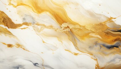 Abstract golden swirls in a marble pattern, suitable for backgrounds or wallpapers.