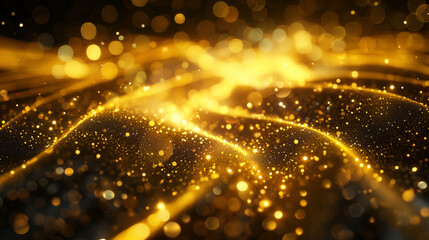 abstract golden twinkle background, Ai generated image