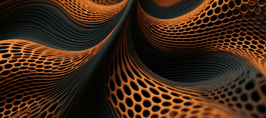 wave motif pattern with hole 8