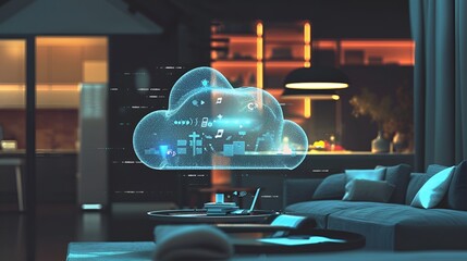 The concept of a 'Home Cloud' as a centralized, digital hub for family connectivity and smart home integration.