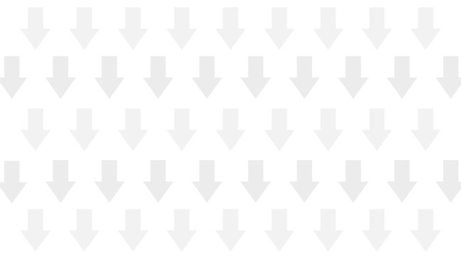 Decreasing gray arrows on white background pattern
