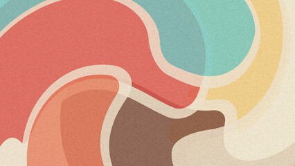 4K Abstract Retro wave risographs blurred grainy gradient banner background texture Colorful digital grain soft noise effect Nostalgia, vintage, retro