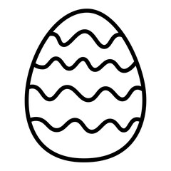 Easter egg drawing line doodle.