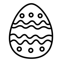 Easter egg drawing line doodle.