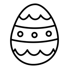 Easter egg drawing line doodle.