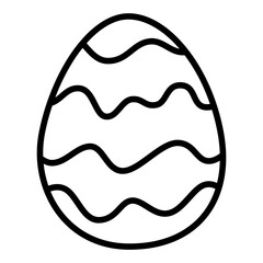 Easter egg drawing line doodle.