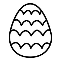 Easter egg drawing line doodle.