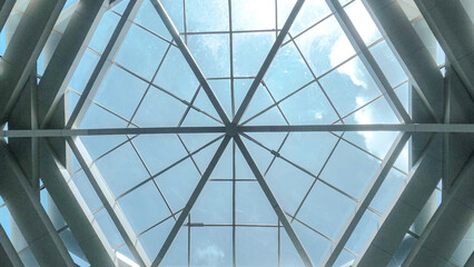 Large Hexagon Geometric Ceiling as a Modern Decor Element