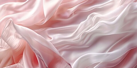 Pink fabric with a flowing texture Generative AI